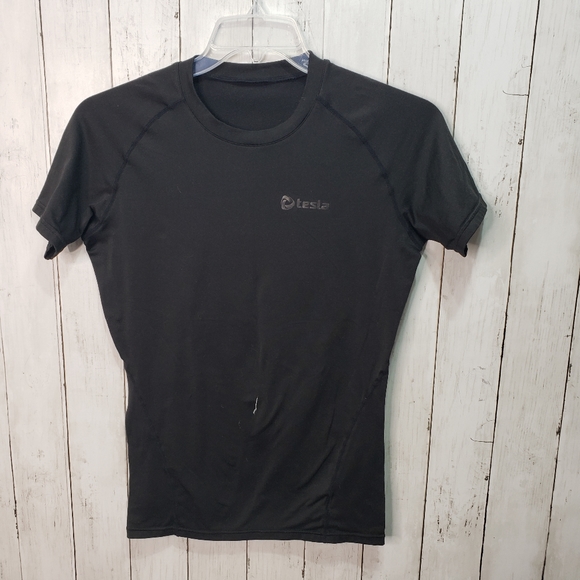 Tesla Mens Black On Black Compression Shirts XL - Picture 7 of 15